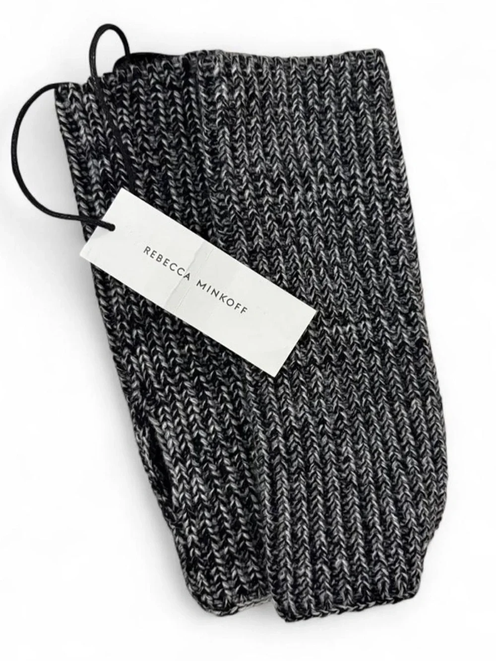 Rebecca Minkoff Black & Gray Marled Ribbed Men’s Socks